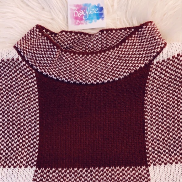 Ghingam Pattern Crop Pullover - Picture 3 of 6